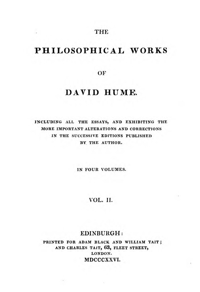 Philosophical Works, v. 2 (of 4) / Including All the Essays, and Exhibiting the More Important Alterations and Corrections in the Successive Editions Published by the Author cover