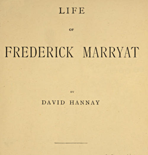 Life of Frederick Marryat cover