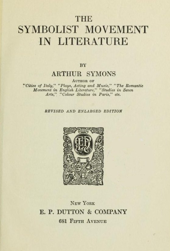 The Symbolist Movement in Literature cover