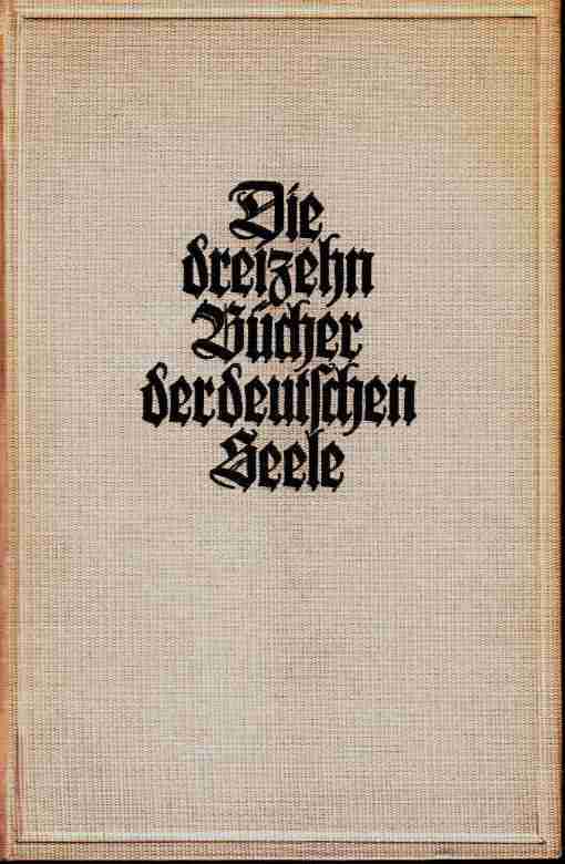 Die dreizehn Bücher der deutschen Seele cover