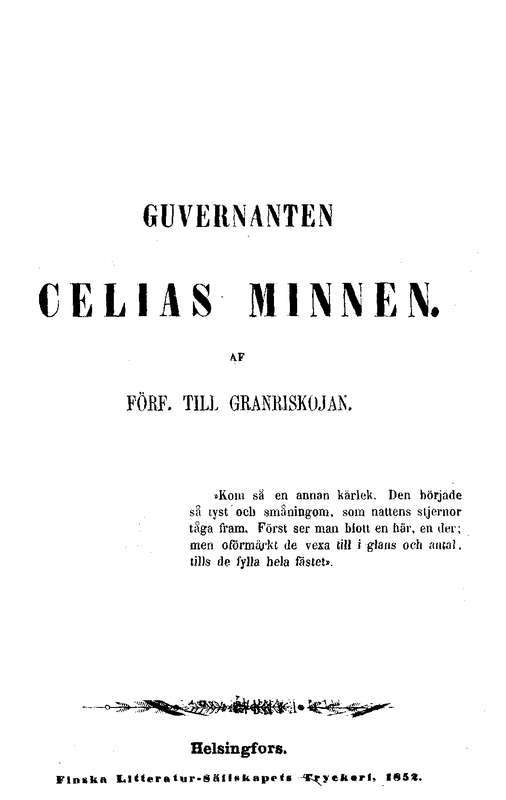 Guvernanten Celias minnen cover