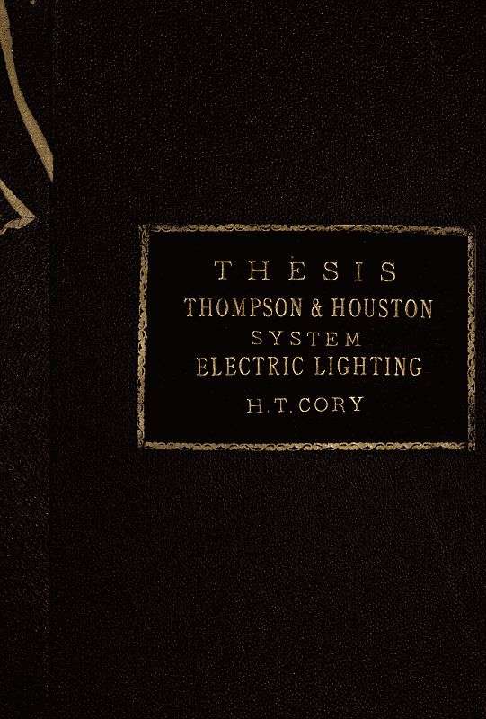 The Thompson-Houston System of Electric Lighting cover