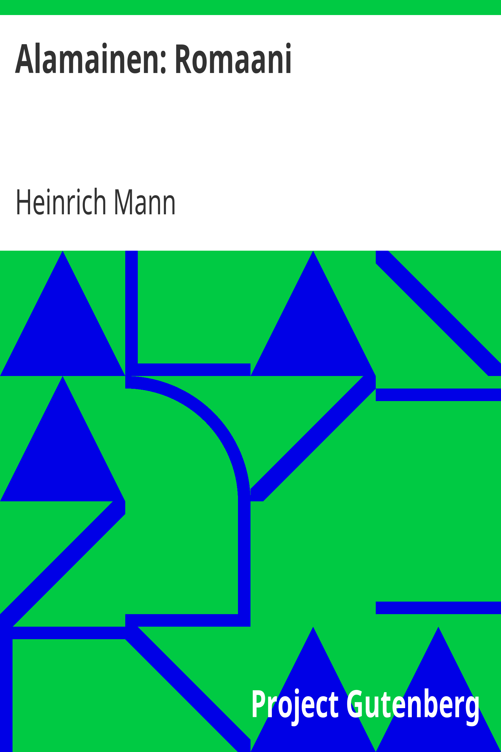 Alamainen: Romaani cover