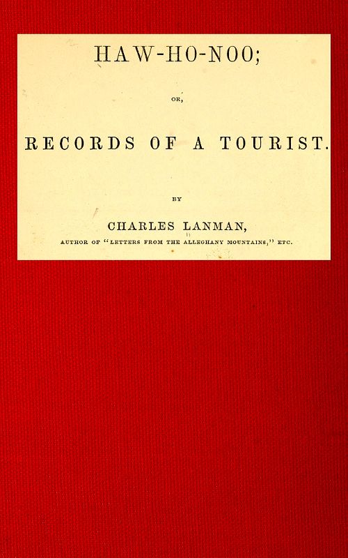 Haw-Ho-Noo; Or, Records of a Tourist cover