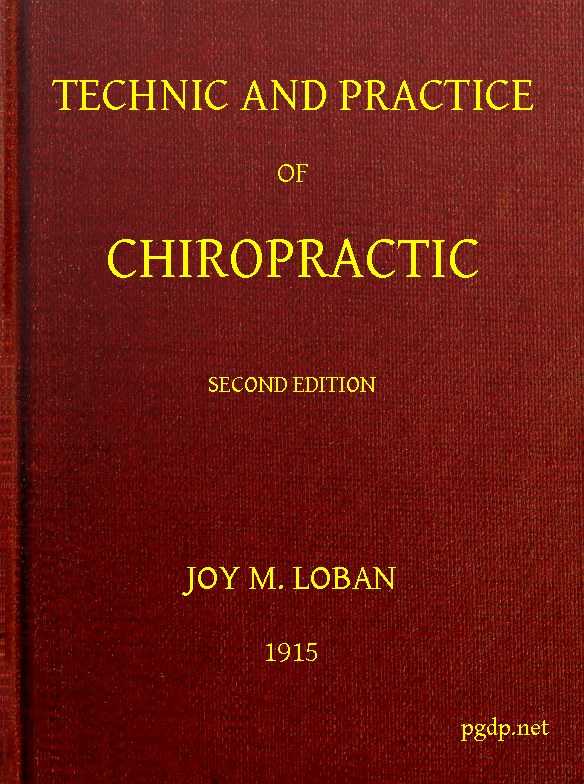 Technic and Practice of Chiropractic cover