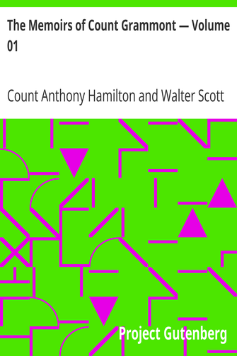 The Memoirs of Count Grammont — Volume 01 cover