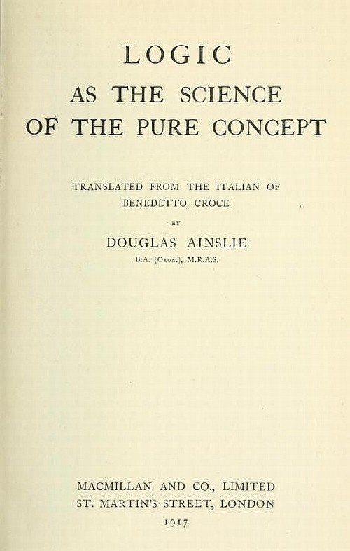 Logic as the Science of the Pure Concept cover