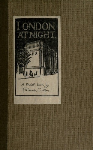 London at Night: A sketch-book cover