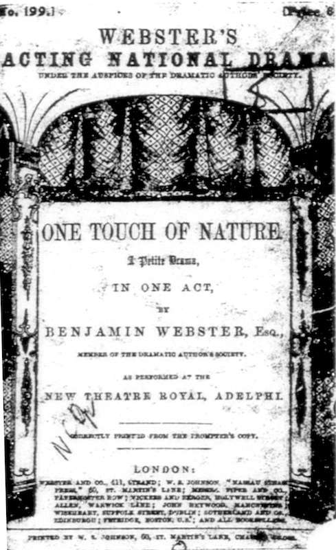 One Touch of Nature: A Petite Drama, in One Act cover