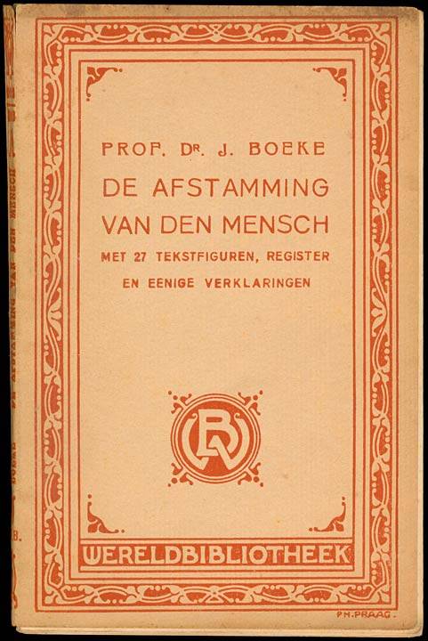 De afstamming van den mensch / Naar voordrachten in populair-wetenschappelijken vorm bewerkt cover