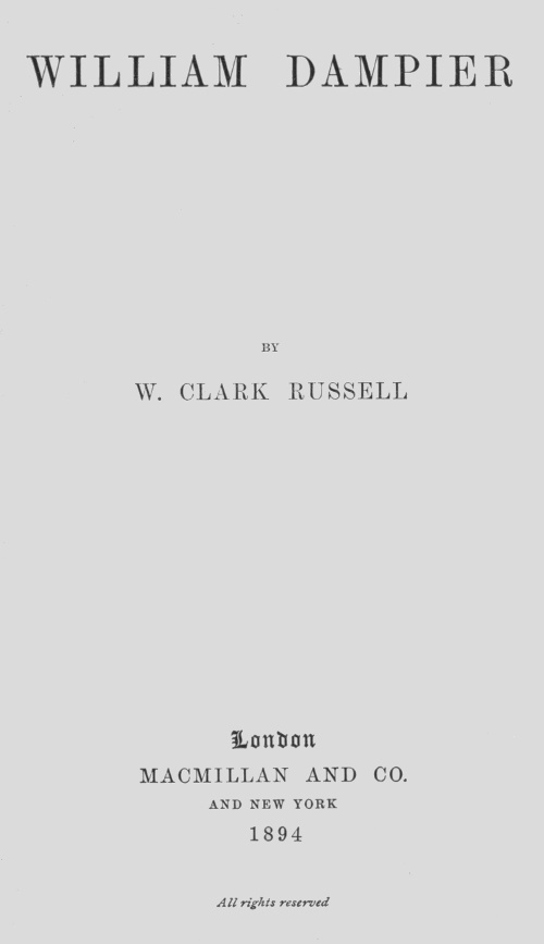 William Dampier cover