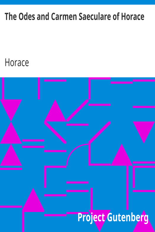 The Odes and Carmen Saeculare of Horace cover