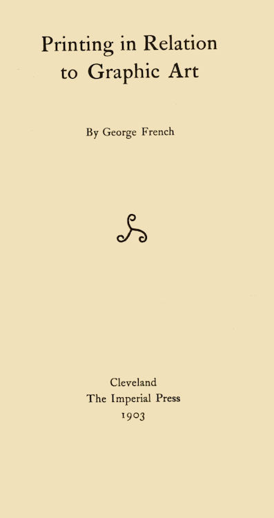 Printing in Relation to Graphic Art cover
