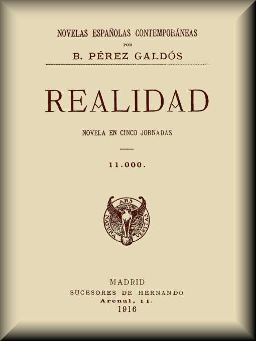 Realidad: Novela en cinco Jornadas cover
