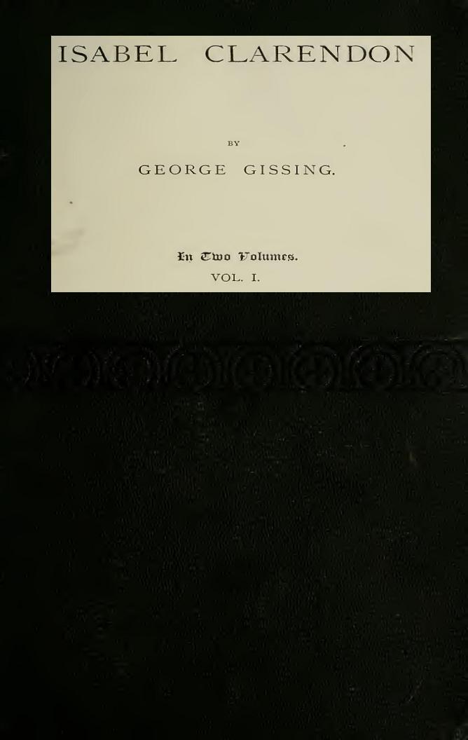 Isabel Clarendon, Vol. 1 (of 2) cover