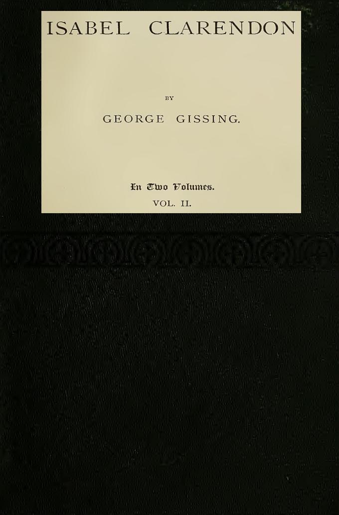 Isabel Clarendon, Vol. 2 (of 2) cover