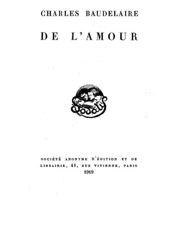 De l'amour cover