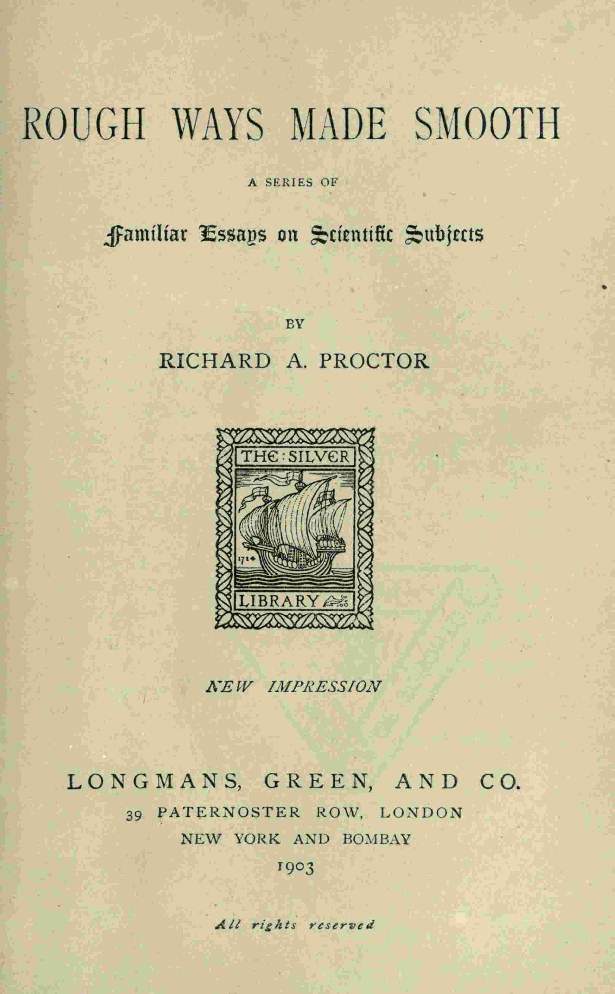 Rough Ways Made Smooth: A series of familiar essays on scientific subjects cover