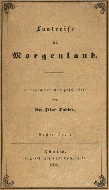 Lustreise ins Morgenland, Erster Theil (von 2) cover
