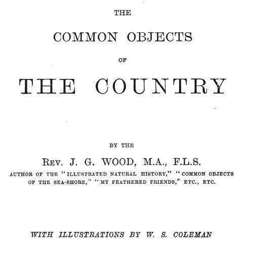 The Common Objects of the Country cover
