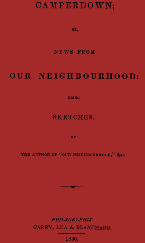 Camperdown; or, News from our neighbourhood cover