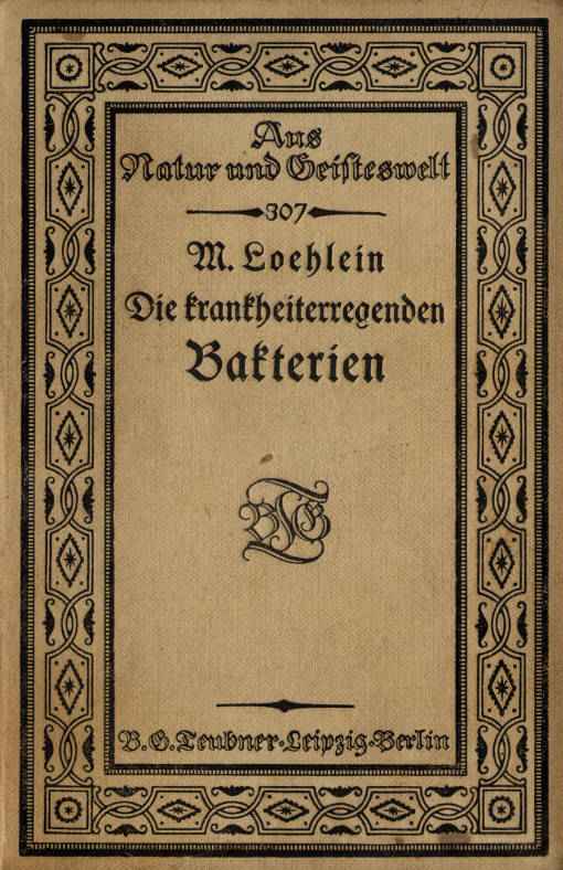 Die krankheiterregenden Bakterien / Entstehung, Heilung und Bekämpfung der bakteriellen Infektionskrankheiten des Menschen cover