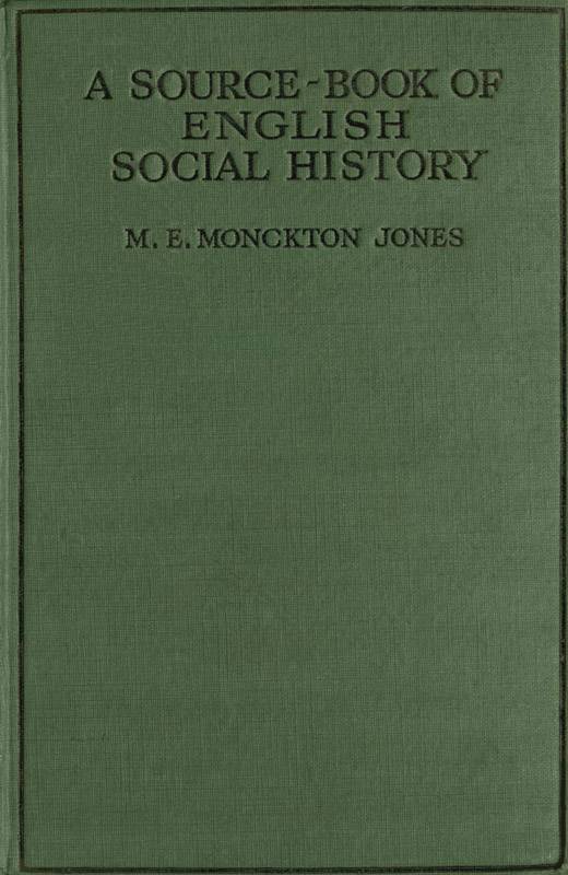 A Source-Book of English Social History cover