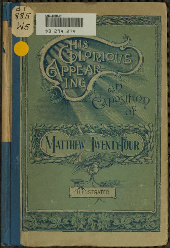 His Glorious Appearing: An Exposition of Matthew Twenty-Four cover