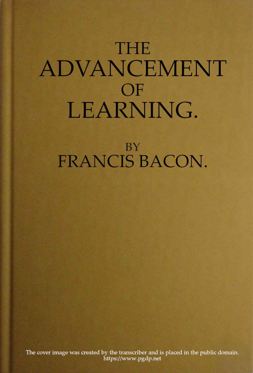 The Advancement of Learning cover