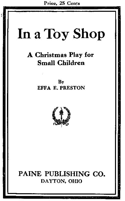 In a Toy Shop: A Christmas Play for Small Children cover