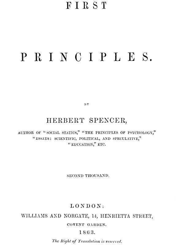 First Principles cover