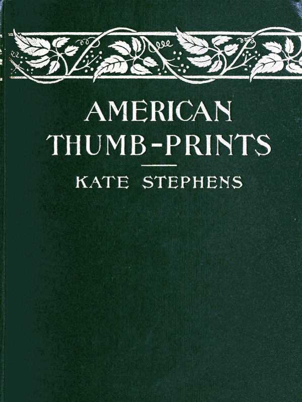 American Thumb-prints: Mettle of Our Men and Women cover