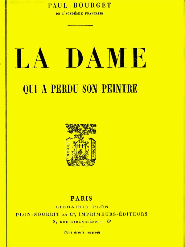 La dame qui a perdu son peintre cover