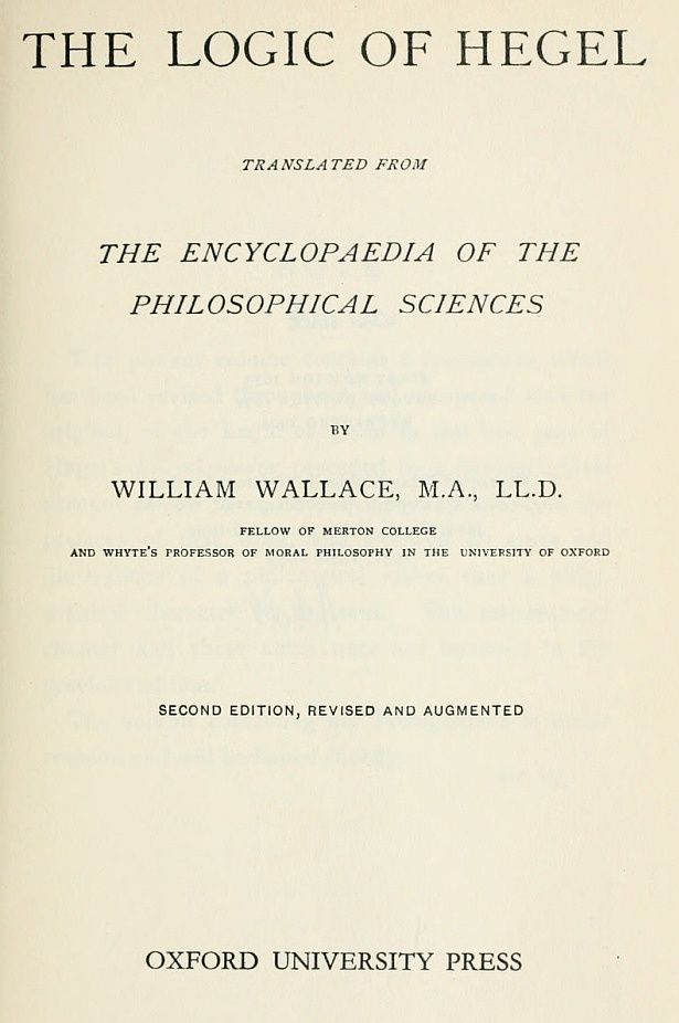 The Logic of Hegel cover