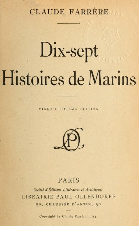 Dix-sept histoires de marins cover