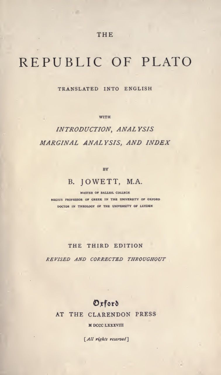 The Republic of Plato cover