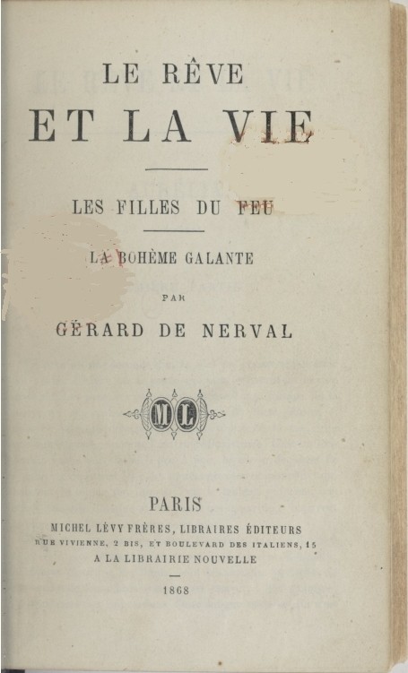 Le rêve et la vie - Les filles du feu - La bohème galante cover