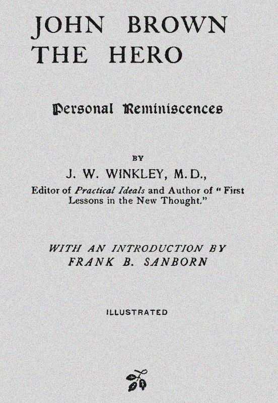 John Brown the Hero: Personal Reminiscences cover