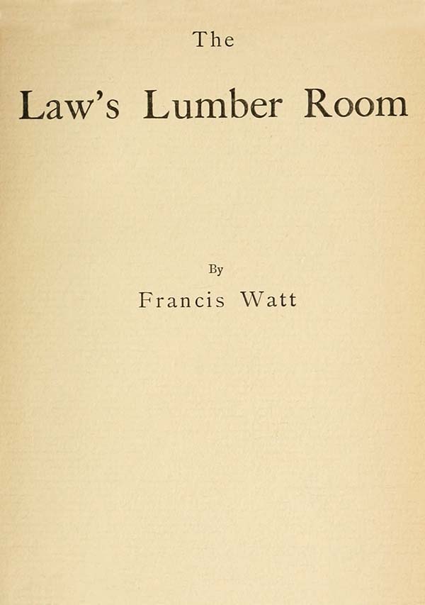 The Law's Lumber Room cover