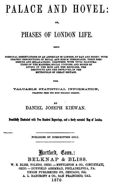 Palace and Hovel; Or, Phases of London Life cover