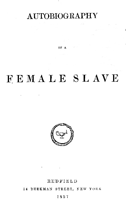 Autobiography of a Female Slave cover