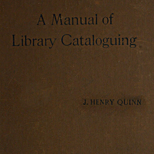 Manual of Library Cataloguing cover
