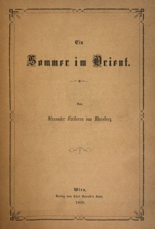 Ein Sommer im Orient cover