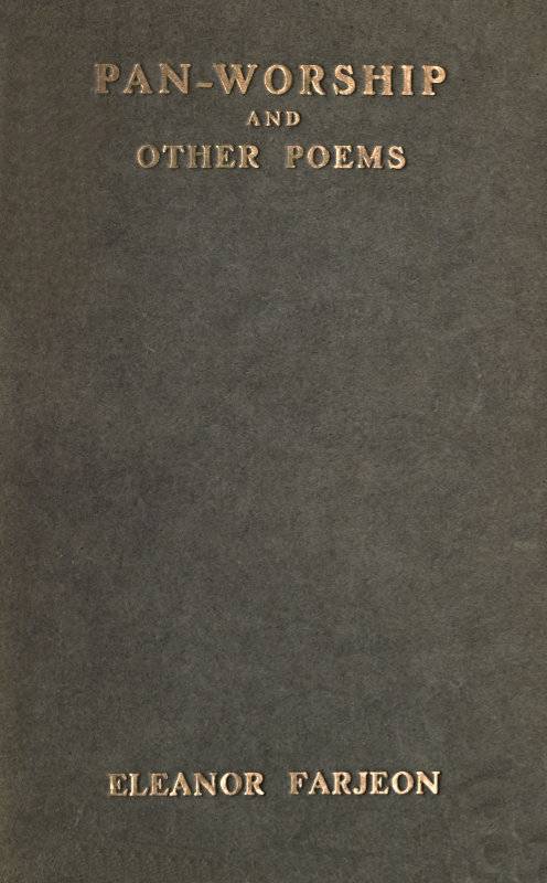 Pan-Worship, and Other Poems cover