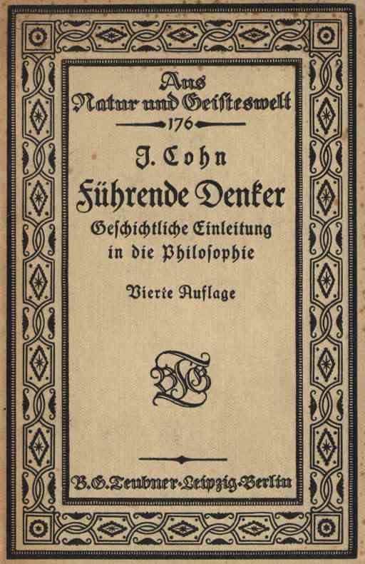 Führende Denker: Geschichtliche Einleitung in die Philosophie cover