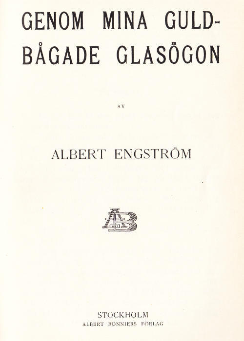 Genom mina guldbågade glasögon cover
