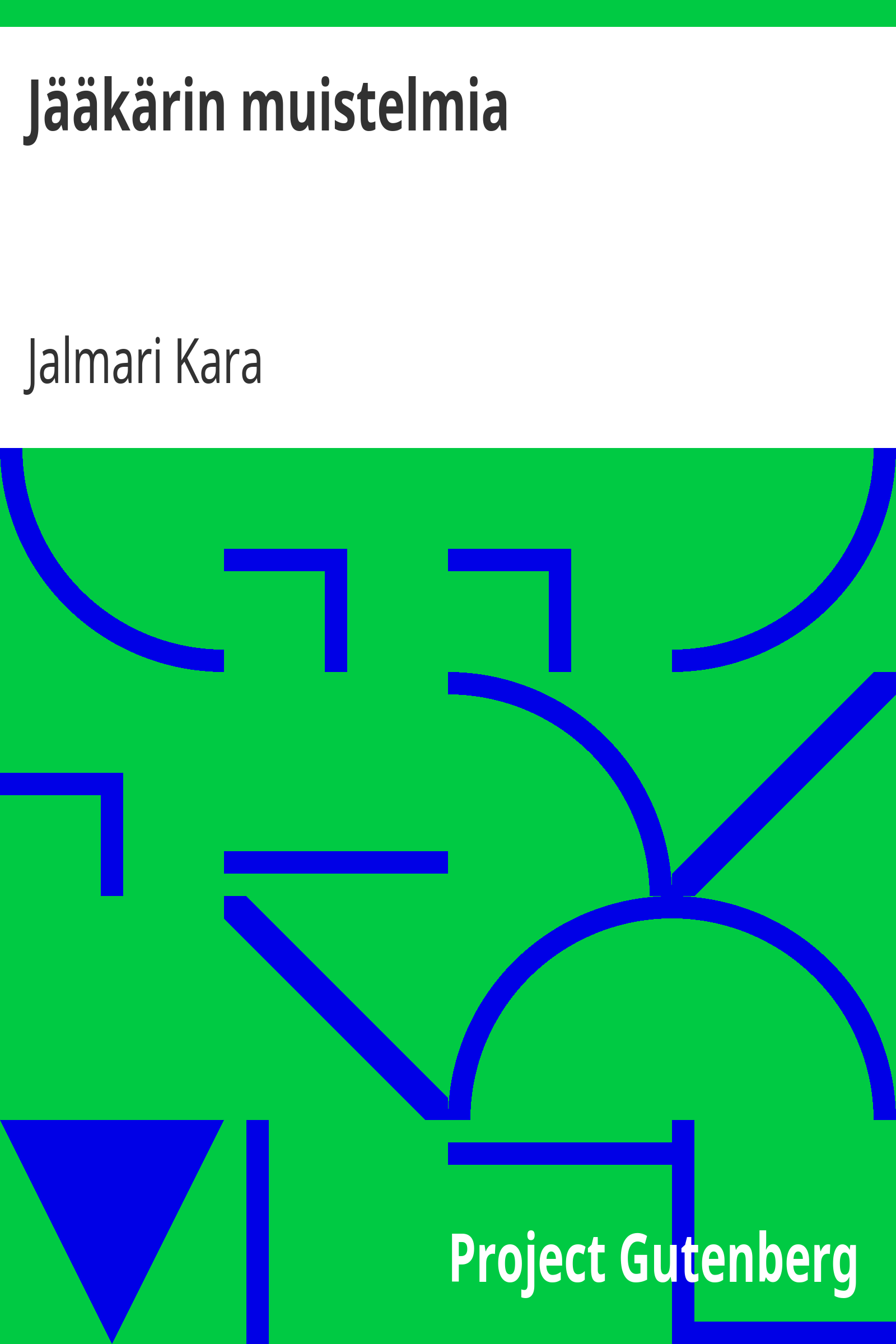 Jääkärin muistelmia cover