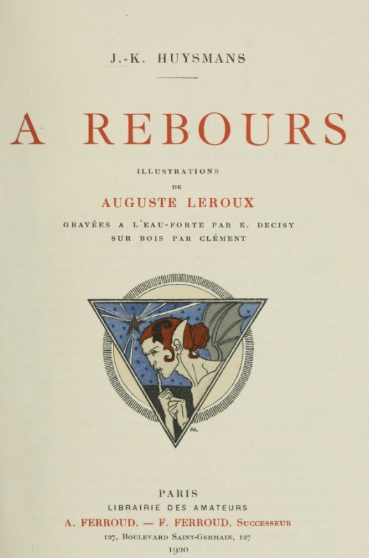 A rebours cover