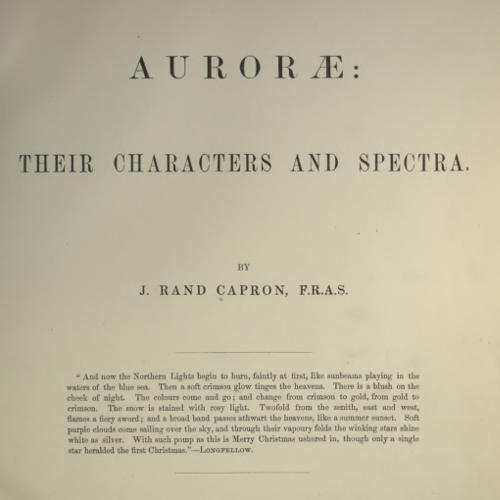 Auroræ: Their Characters and Spectra cover