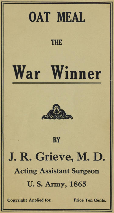 Oat Meal: The War Winner cover